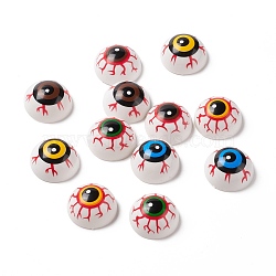 Halloween Plastic Doll Eyeballs, Half Round, for Horror Prop, Toy Mask Accessories, Mixed Color, 23x12mm, Inner Diameter: 21mm, 12pcs/bag(DIY-A033-01)