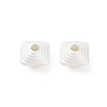 Matte Alloy Beads, Bicone, Matte Silver Color, 8x8x3mm, Hole: 1.5mm