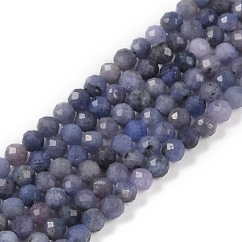 Natural Tanzanite Beads Strands, Faceted, Round, 4mm, Hole: 0.8mm, about 99pcs/strand, 15.35 inch(39cm)