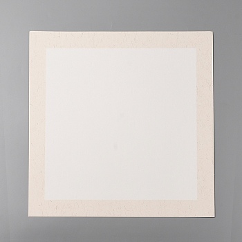 Chinese Rice Paper Card, Xuan Paper, Square, Beige, 270x250x0.3mm, Inner Diameter: 56.67mm