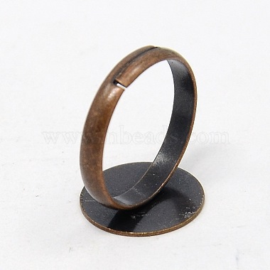 Adjustable Mixed Brass & Iron Pad Ring Settings DIY Finger Ring Findings(KK-X0069)-3