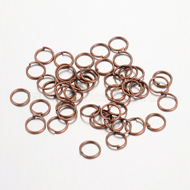 Red Copper Ring Iron Close but Unsoldered Jump Rings