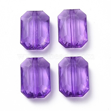 Medium Purple Rectangle Acrylic Beads