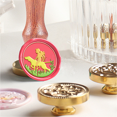 Brass Wax Seal Stamp with Handle(AJEW-WH0184-1005)-6