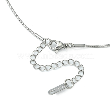 304 Stainless Steel Round Snake Chain Necklace for Men Women(NJEW-YW0001-13)-2