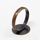 調整可能な混合真鍮＆鉄のパッドリングセッティングDIYの指輪パーツ(KK-X0069)-3