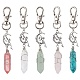 Pointed Natural & Synthetic Gemstone Pendant Decorations(HJEW-JM01688)-1