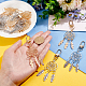 12Pcs 2 Colors Alloy Woven Web/Net with Feather Pendant Decoration(HJEW-NB0001-71)-3