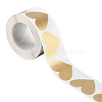 Coated Scratch Off Film Password Sticker Rolls, DIY Scraping Award Card, Heart, Dark Khaki, 30x35mm, 300pcs/roll(STIC-WH0003-003B)