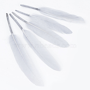 Goose Feather Costume Accessories, Dyed, Light Grey, 100~175x13~25mm(FIND-Q056-09)