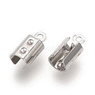 201 Stainless Steel Cord Ends, Stainless Steel Color, 10x4.5x4mm, Hole: 1.2mm, inner: 6x3.5mm(STAS-S057-38)