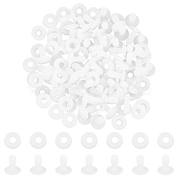 40 Sets Plastic Doll Joints, with Washers, DIY Crafts Stuffed Toy Teddy Bear Accessories, White, 17x14.5mm(DOLL-HY0001-02A)