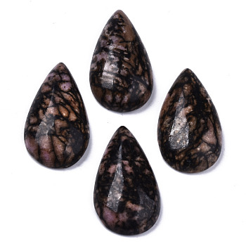 Natural Rhodonite Cabochons, Teardrop, 28~29x15~17x6~9mm