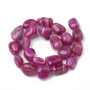 Natural Striped Agate/Banded Agate Beads Strands(G-S299-84B)-2