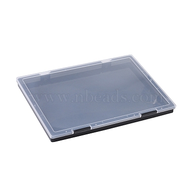 Black Rectangle Plastic Beads Containers