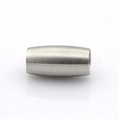 304 Stainless Steel Matte Surface Magnetic Clasps with Glue-in Ends(STAS-O042-B-23)-2