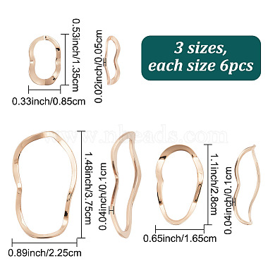 18Pcs 3 Style Brass Linking Rings(FIND-AR0003-76)-2