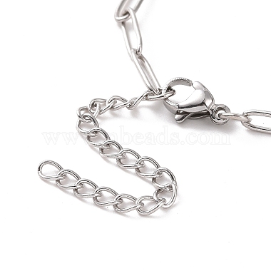304 pulsera de cadena de clip de acero inoxidable para hombres y mujeres(BJEW-E031-03P-04)-3