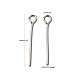 Stainless Steel Eye Pin Jewelry Findings(X-STAS-E013-0.6x20mm)-5