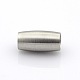304 Stainless Steel Matte Surface Magnetic Clasps with Glue-in Ends(STAS-O042-B-23)-2