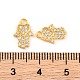 Brass Micro Pave Clear Cubic Zirconia Pendants(KK-U017-06C-G)-3