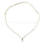 Adjustable Polyester Cord Necklace Making, with 304 Stainless Steel Jump Rings, Golden, Gold, 19.69 inch(50cm)~27.17 inch(69cm)(AJEW-JB01379-01)