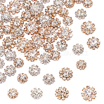 60pcs 4 Styles Cubic Zirconia with Alloy Cabochons, Garments Accessories, Mixed Color, 10.5~11x5.5mm(DIY-AR0004-03B)
