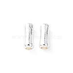 Brass Beads, Column, Long-Lasting Plated, Lead Free & Cadmium Free, Rack Plating, 925 Sterling Silver Plated, 6x2.5mm, Hole: 1.2mm(KK-C157-49S)