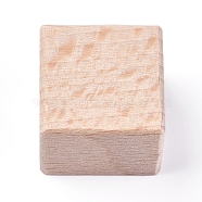 Beech Wooden Stamp, for Scrapbooking, Square, BurlyWood, 20x20x20mm(DIY-WH0162-41D)