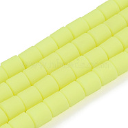 Handmade Polymer Clay Bead Strands, Column, Champagne Yellow, 6.5x6mm, Hole: 1.2mm, about 61pcs/strand, 15.75 inch(40cm)(CLAY-ZX006-01A)