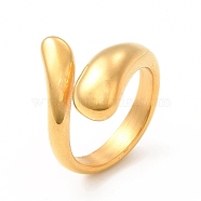 Ion Plating(IP) 304 Stainless Steel Finger Rings for Women Men, Real 18K Gold Plated, Inner Diameter: 17mm, 4~17mm(RJEW-C049-36A-G)