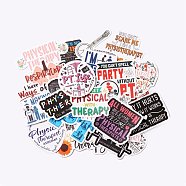 World Physiotherapy Day Theme Waterproof Self Adhesive Paper Stickers, for Suitcase, Skateboard, Refrigerator, Helmet, Mobile Phone Shell, Word, 30~72x34~75x0.2mm, about 50pcs/bag(DIY-F108-19)