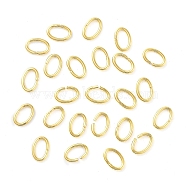 304 Stainless Steel Jump Rings, Closed Jump Rings, Oval, Real 18K Gold Plated, 4x6x0.8mm, Inner Diameter: 2.5x4.5mm, about 200pcs/10g(X-STAS-F221-46Q-G)