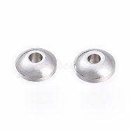 202 Stainless Steel Spacer Beads, Rondelle, Stainless Steel Color, 5x2.5mm, Hole: 1.5mm(STAS-L232-070A-P)