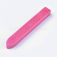 Wax Seal Sticks without Wick Cord, For Retro Vintage Wax Seal Stamp, Hot Pink, 91x12x12mm(DIY-WH0123-A11)