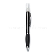 Reusable Plastic Travel Ballpoint Pens, with Mist Spray Bottles, Empty Portable Sanitizer Sprayer, for Alcohol Perfume, Black, 154~158x16x14mm(AJEW-L087-A01)
