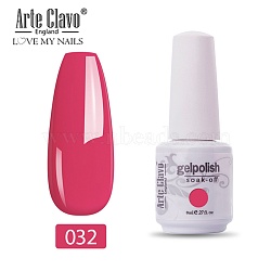 8ml Special Nail Gel, for Nail Art Stamping Print, Varnish Manicure Starter Kit, Pale Violet Red, Bottle: 25x66mm(MRMJ-P006-I007)