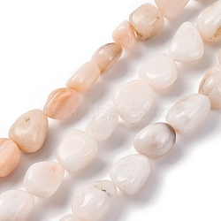 Natural Pink Opal Beads Strands, Nuggets, Tumbled Stone, 10~17x7~13x6.5~10mm, Hole: 1mm, about 32pcs/strand, 16.14~16.34 inch(41~41.5cm)(G-C171-F01-01)