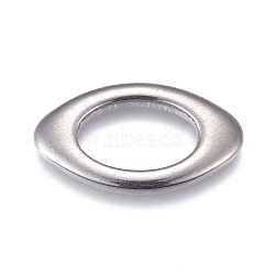 304 Stainless Steel Linking Rings, Horse Eye, Stainless Steel Color, 23.5x13x2.5mm, Inner Diameter: 8x13mm(STAS-P245-32P-01)