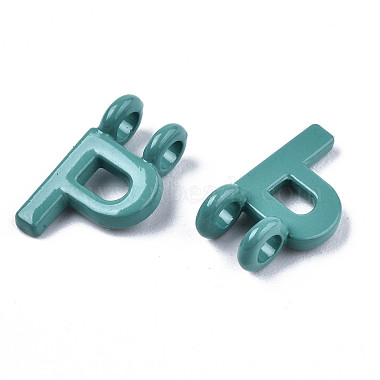 Spray Painted Alloy  2-Loop Link Pendants(X-PALLOY-T075-48P-RS)-3