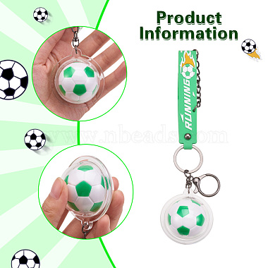 Soccer Keychain Cool Soccer Ball Keychain with Inspirational Quotes Mini Soccer Balls Team Sports Football Keychains for Boys Soccer Party Favors Toys Decorations(JX297A)-3