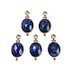 Natural Lapis Lazuli Faceted Pendans(KK-L218-003G-07)-1