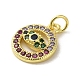 Brass Micro Pave Cubic Zirconia Charms(KK-M283-15F-02)-2