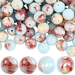 100Pcs Synthetic Aqua Terra Jasper Beads, Impression Jasper, Round, 8mm, Hole: 1mm(G-SP0001-34)