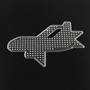 Plane/Airliner ABC Plastic Pegboards used for 5x5mm DIY Fuse Beads, Clear, 102x158x5mm(X-DIY-Q009-32)