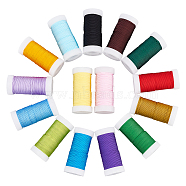 Elite 15 Rolls 15 Colors Nylon Chinese Knotting Cord, for Chinese Knot, Mixed Color, 0.8mm, about 21.87 Yards(20m)/roll, 1 roll/color(OCOR-PH0001-88)