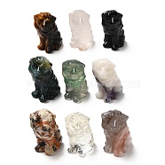 Natural & Synthetic Gemstone Sculpture Display Decorations, for Home Office Desk, Lion, 33.5~35x19~20.5x21~23mm(DJEW-Q002-01)