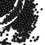 Imitation Pearl Acrylic Beads, No Hole, Round, Black, 8mm, about 2000pcs/bag(OACR-S011-8mm-Z25)