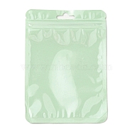 Plastic Packaging Yinyang Zip Lock Bags, Top Self Seal Pouches, Rectangle, Light Green, 14.8x10.5x0.24cm(OPP-F001-04F)