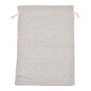 Cotton Cloth Packing Pouches Drawstring Bags, Gift Sachet Bags, Muslin Bag Reusable Tea Bag, Rectangle, Old Lace, 34.5x24cm(ABAG-R011-25X35-01)